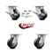 Service Caster 4 Inch Kingpinless Rubber on Aluminum Wheel Caster Swivel Locks 2 Brakes, 4PK SCC-KP30S420-RAR-SLB-BSL-2-BSL-2 - alternate 5